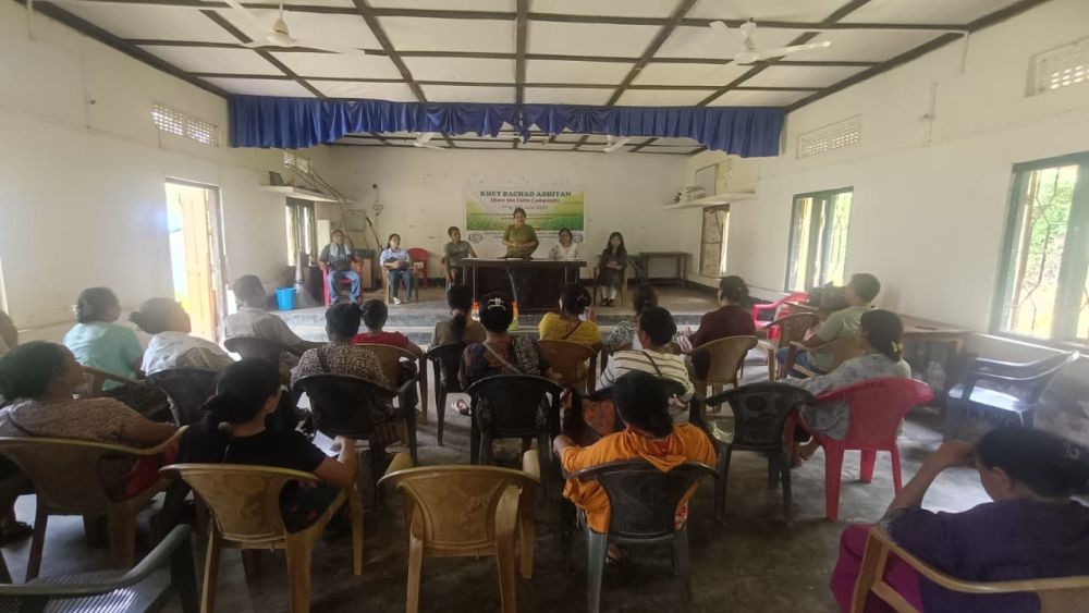 Officials along with the participants during the launched of the Khet Bachao Abhiyan (Save the Farm Campaign) at Old Jalukie in Peren on June 1.